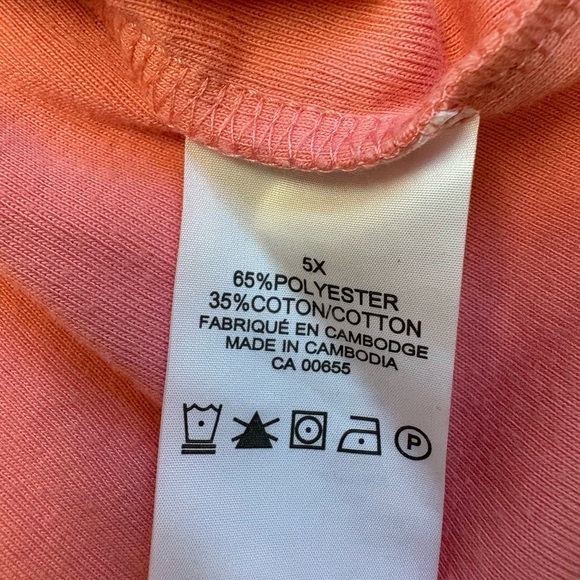 Penningtons Coral sleeveless cami tank top blouse cotton/poly women's size 5X - Picture 5 of 8